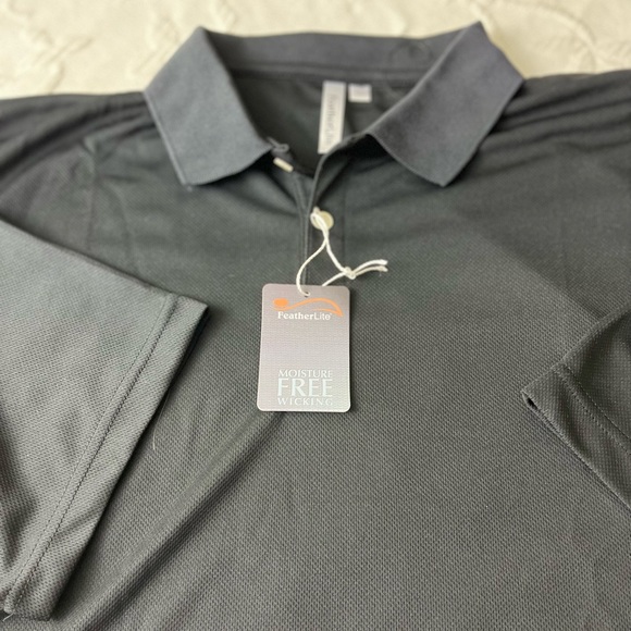 Featherlite gray polo mens / 2xl - Picture 4 of 4